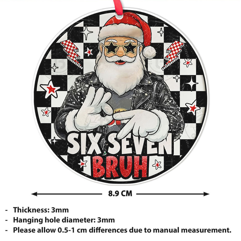 Six Seven Meme Acrylic Christmas Ornament Viral 6 7 Santa Joke Decoration Six Seven Humor Gift Six Seven Meme Acrylic Christmas Ornament Viral 6 7 Santa Joke Decoration Six Seven Humor Gift