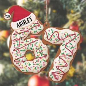 Six Seven Meme Wooden Ornament 67 Six Seven Christmas Decoration Funny Gen Z Wooden Christmas Gift