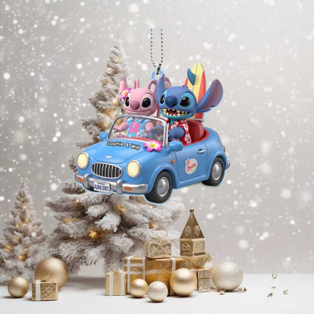 Sophie & Will Personalized Stitch & Angel Car Ornament Sophie & Will Personalized Stitch & Angel Car Ornament