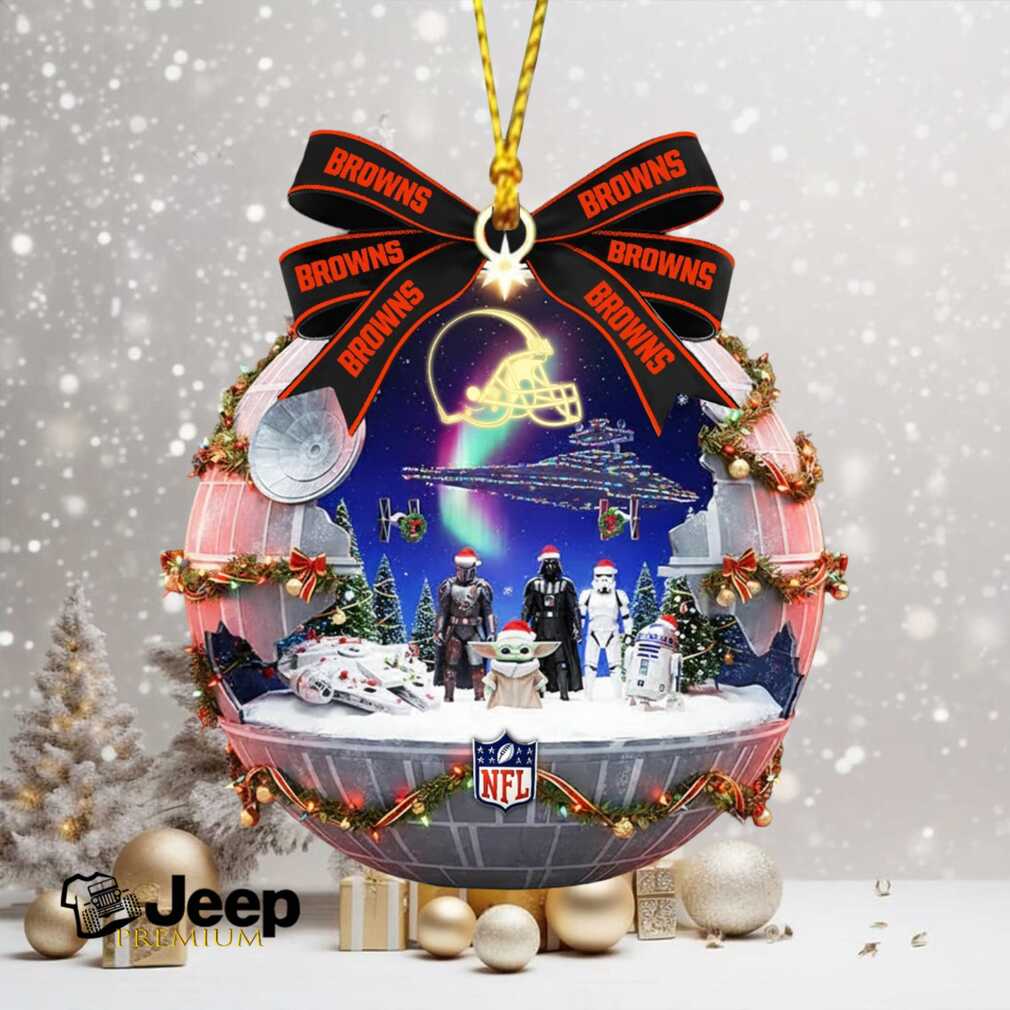 Star Wars x Cleveland Browns Christmas Snow Globe Ornament Star Wars x Cleveland Browns Christmas Snow Globe Ornament