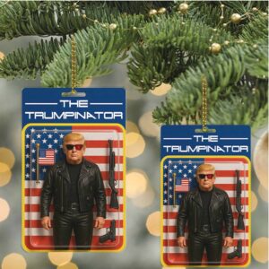 The Trumpinator 2D Acrylic Ornament, MAGA Ornament, Perfect for Car & Christmas Tree Decor