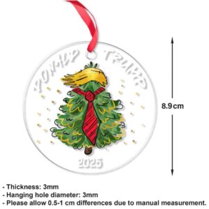 Trump 2025 Acrylic Christmas Ornament 47th President MAGA Ornament Patriotic Republican Tree Decoration Trump Supporter Gift Trump 2025 Acrylic Christmas Ornament 47th President MAGA Ornament Patriotic Republican Tree Decoration Trump Supporter Gift