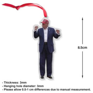 Trump Dancing Acrylic Ornament, Perfect for Car & Christmas Tree Decor