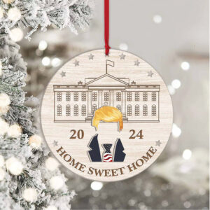 Trump Home Sweat Home Ornament Trump 2024 Ornament Gift For Trump Supporters Patriotic 2 Layered Wooden Ornament Trump Home Sweat Home Ornament Trump 2024 Ornament Gift For Trump Supporters Patriotic 2 Layered Wooden Ornament
