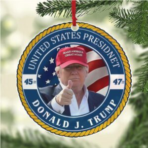 Trump Make America Great Again Acrylic Ornament, Trump Support Christmas Ornament, Election 2024 Ornament, President Trump 45 47