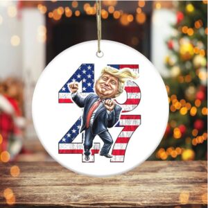 Trump Ornament 2024, President 45 & 47 Trump Ornament, MAGA 2024 Ceramic Ornament, Trump Won