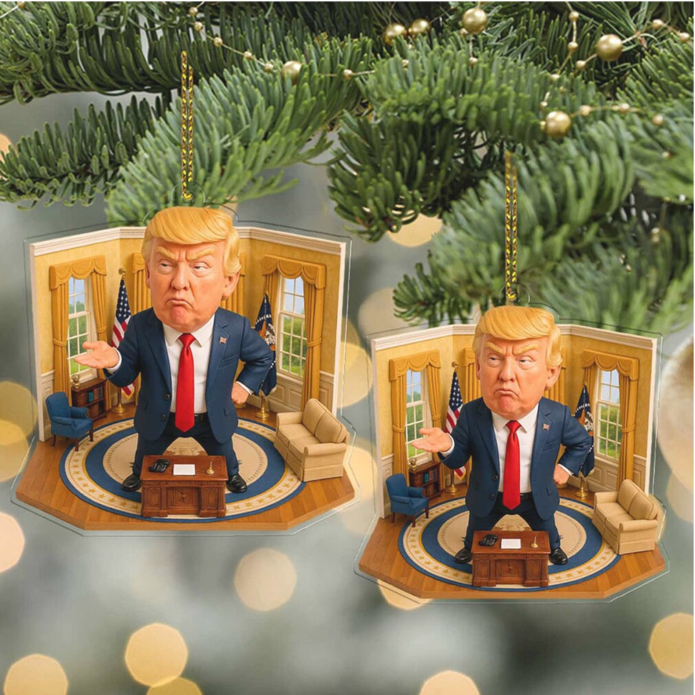 Trump Reaction in Oval Office 2D Acrylic Ornament, MAGA Ornament, Perfect for Car & Christmas Tree Decor Trump Reaction in Oval Office 2D Acrylic Ornament, MAGA Ornament, Perfect for Car & Christmas Tree Decor