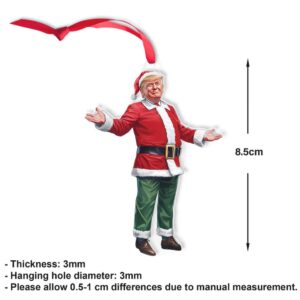 Trump Red Santa, Christmas Trump Acrylic Ornament Perfect for Car & Christmas Tree Decor C161