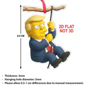 Trump The Simpsons Style Acrylic Ornament Cartoon Donald Trump Christmas Ornament Trump Ornament Gift 68341