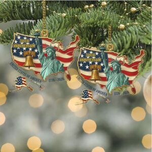 United States 250 Years Anniversary Acrylic Ornament Patriotic 1776–2026 Christmas Ornament United States 250 Years Anniversary Acrylic Ornament Patriotic 1776–2026 Christmas Ornament