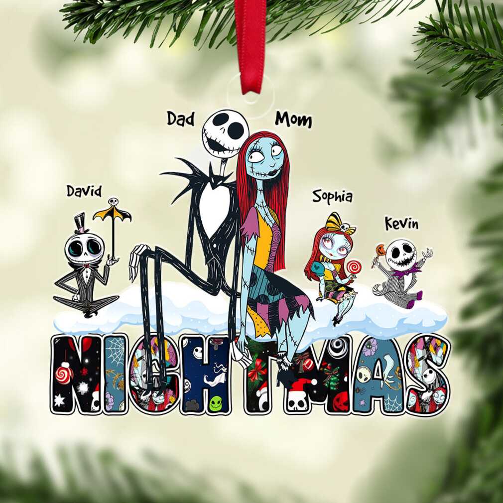 Personalized Nightmare Before Christmas Family Ornament Personalized Nightmare Before Christmas Family Ornament