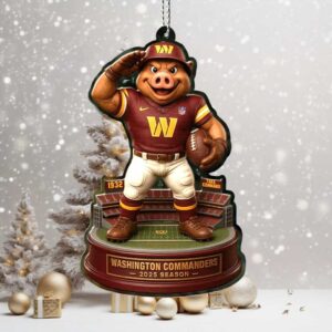 Washington Commanders Major Tuddy 2025 Season Ornament