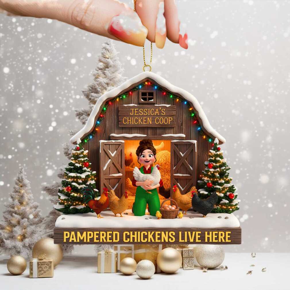 Personalized Chicken Coop Christmas Ornament Personalized Chicken Coop Christmas Ornament