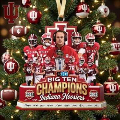 2024 2025 Indiana Hoosiers Big Ten Football Champions Ornament second image