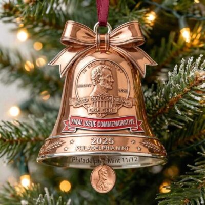 2025 Final Issue Commemorative Penny Bell Ornament second image