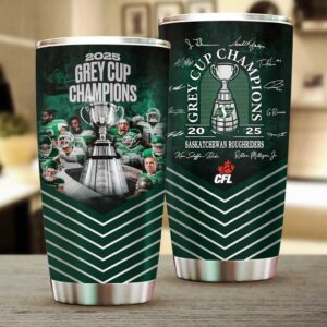 2025 Grey Cup Glory Saskatchewan Roughriders Champions Tumbler