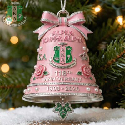 Alpha Kappa Alpha 118th Anniversary Commemorative Bell Ornament second image
