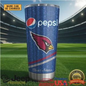 Arizona Cardinals Mix Pepsi Blue Tumbler Custom Name