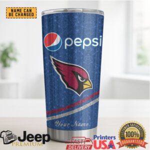 Arizona Cardinals Mix Pepsi Blue Tumbler Custom Name