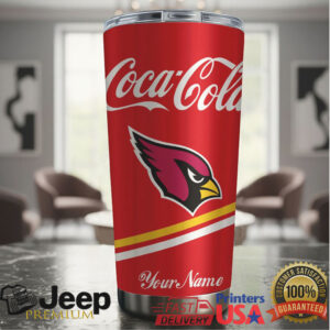 Arizona Cardinals NFL Team Mix Coca Red Tumbler Custom Name