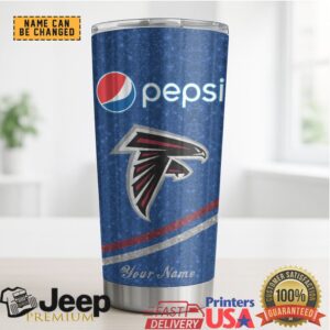 Atlanta Falcons Mix Pepsi Blue Tumbler Custom Name