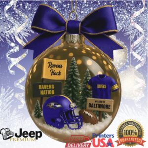 Baltimore Ravens Football Fan Christmas Ornament