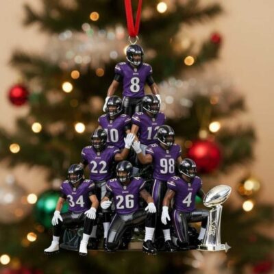 Baltimore Ravens Football Team Christmas Ornament second image
