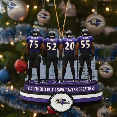 Baltimore Ravens Greatness Christmas Tree Ornament second image