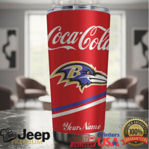 Baltimore Ravens NFL Team Mix Coca Red Tumbler Custom Name Baltimore Ravens NFL Team Mix Coca Red Tumbler Custom Name