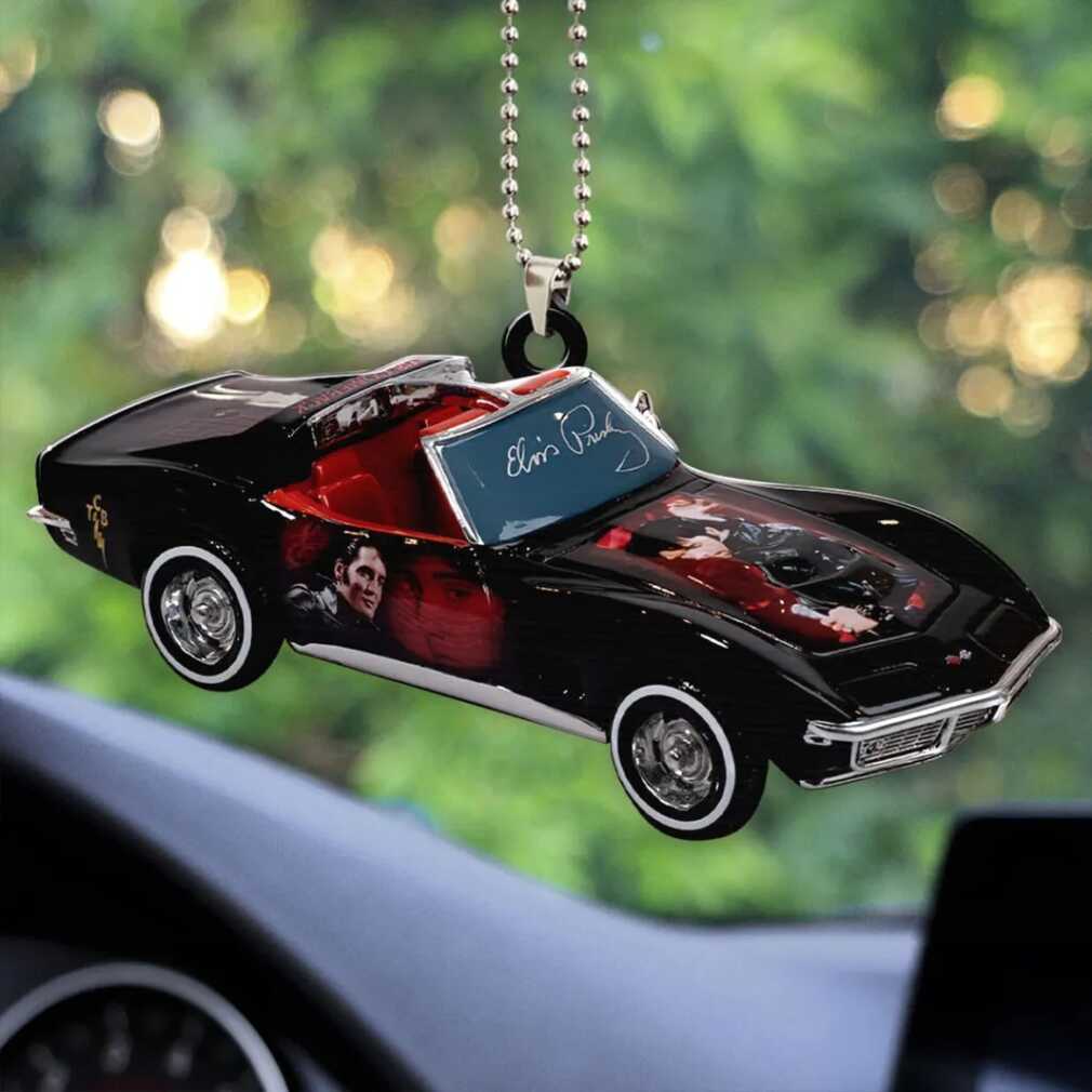Black 1969 Chevy Corvette Elvis Presley Ornament Black 1969 Chevy Corvette Elvis Presley Ornament