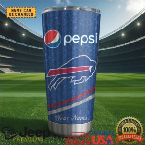Buffalo Bills Mix Pepsi Blue Tumbler Custom Name