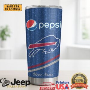 Buffalo Bills Mix Pepsi Blue Tumbler Custom Name