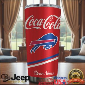 Buffalo Bills NFL Team Mix Coca Red Tumbler Custom Name
