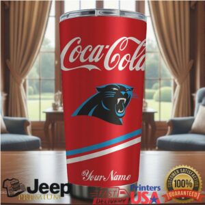 Carolina Panthers NFL Team Mix Coca Red Tumbler Custom Name