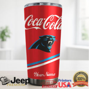 Carolina Panthers NFL Team Mix Coca Red Tumbler Custom Name
