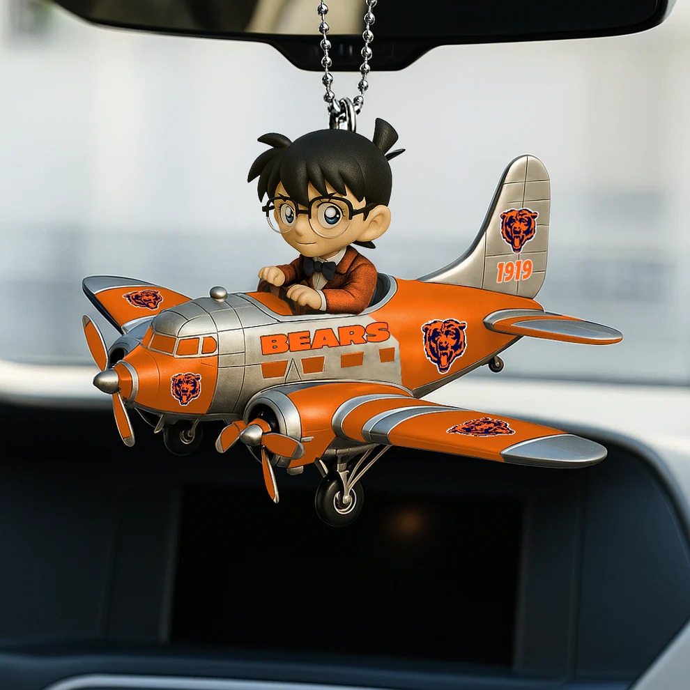 Case Closed Conan Edogawa Chicago Bears Airplane Ornament