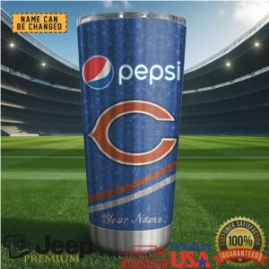 Chicago Bear Mix Pepsi Blue Tumbler Custom Name