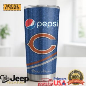 Chicago Bear Mix Pepsi Blue Tumbler Custom Name