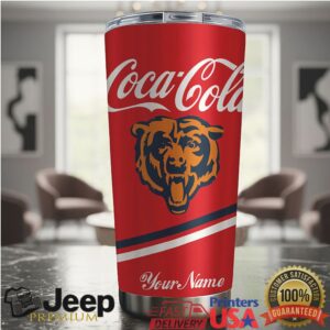 Chicago Bears NFL Team Mix Coca Red Tumbler Custom Name