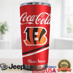 Cincinnati Bengals NFL Team Mix Coca Red Tumbler Custom Name