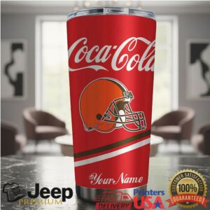 Cleveland Browns NFL Team Mix Coca Red Tumbler Custom Name