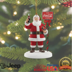Coca Cola Santa Drinking Coke Ornament