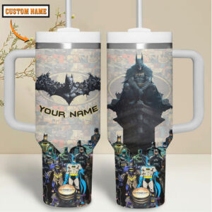 Custom Batman Movies 40oz Stanley Quencher Tumbler