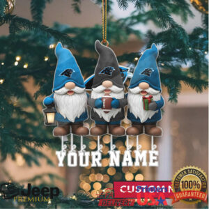 Custom Carolina Panthers Gnomes Ornament Custom Carolina Panthers Gnomes Ornament