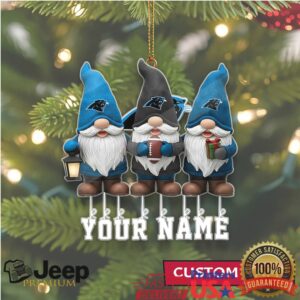 Custom Carolina Panthers Gnomes Ornament