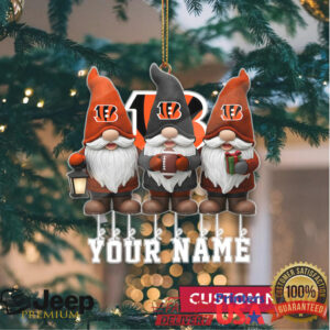 Custom Cincinnati Bengals Football Fan Christmas Ornament Custom Cincinnati Bengals Football Fan Christmas Ornament