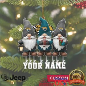 Custom Jacksonville Jaguars Personalized Gnome Ornament