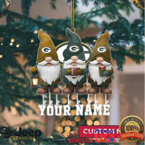Custom Name Green Bay Gnomes Christmas Ornaments Custom Name Green Bay Gnomes Christmas Ornaments
