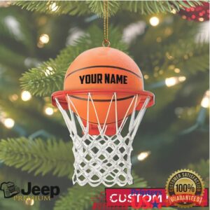 Custom Name & Number Basketball Christmas Ornament