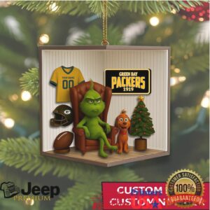Custom Name & Number Green Bay Packers Collectible Ornament